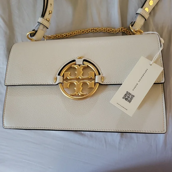 可愛い◎【Tory Burch 】バックルスライド ホワイト ゴールド Tory Burch | Bags | Tory Burch Miller White Purse | Poshmark